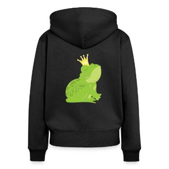 Frosch - Sweat à capuche zippé Premium bio Femme - noir - Dos - Julia (174cm)