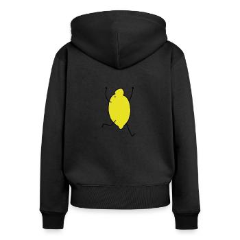 Citroactif (Hyperaktiv) - Humorvolles T-Shirt - Frauen Premium Bio Zip Hoodie - Schwarz - Hinten - Julia (174cm)