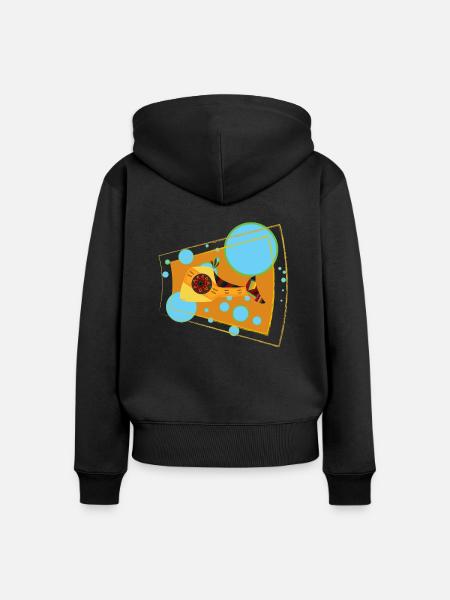 Lachs - Frauen Premium Bio Zip Hoodie - Schwarz