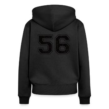 Number 56 in the grunge look - Women's Premium Organic Zip Hoodie - black - Back - Julia (174cm)