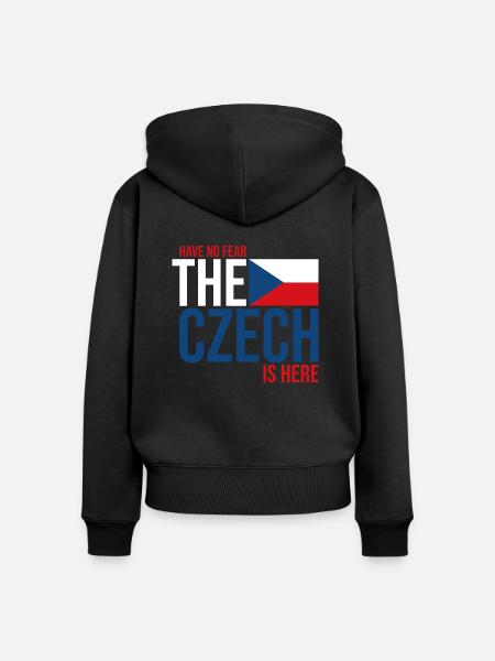 Tschechien Tscheche - Frauen Premium Bio Zip Hoodie - Schwarz