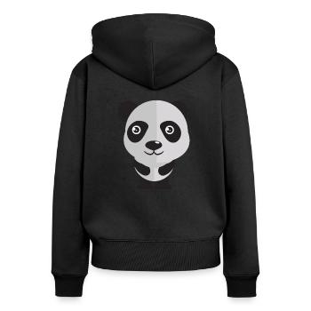 Animals Tiere Animal Print Nature 34 - Frauen Premium Bio Zip Hoodie - Schwarz - Hinten - Julia (174cm)