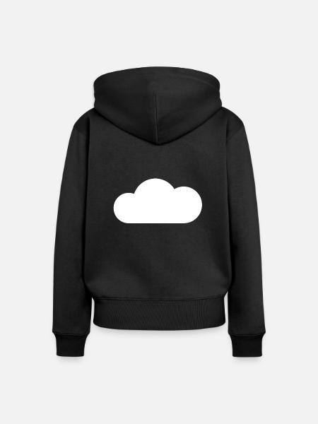 Cloud - Frauen Premium Bio Zip Hoodie - Schwarz