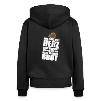 Altenpfleger Krankenpfleger - Frauen Premium Bio Zip Hoodie - Schwarz - Hinten - Julia (174cm)