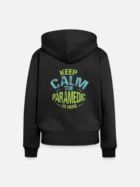 Sanitäter - Frauen Premium Bio Zip Hoodie - Schwarz