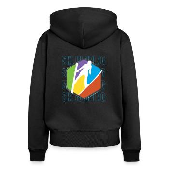 Ski jumping - Women's Premium Organic Zip Hoodie - black - Back - Julia (174cm)