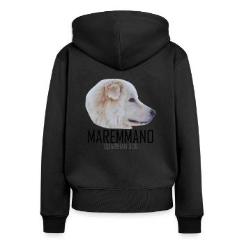 MAREMMANO ABRUZZESE - Guardian dog - Women's Premium Organic Zip Hoodie - black - Back - Julia (174cm)