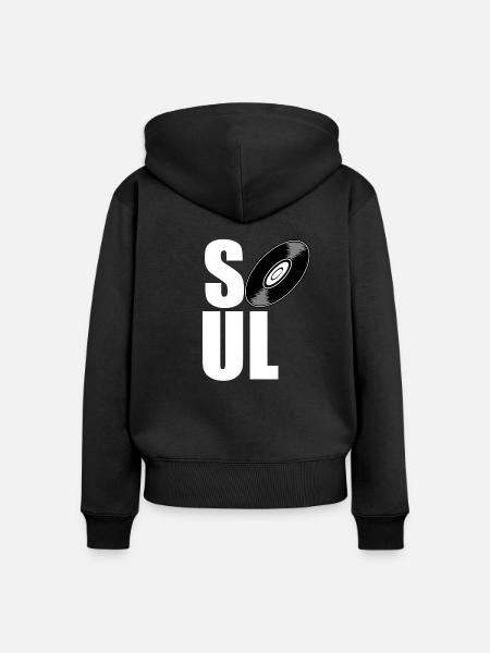 soul - musik - Frauen Premium Bio Zip Hoodie - Schwarz