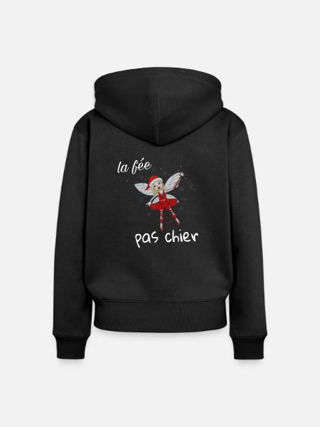 Die Fee nicht kacken Prinzessin Geschenk Mädchen und Frau - Frauen Premium Bio Zip Hoodie - Schwarz