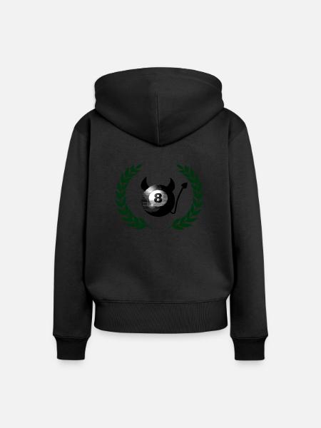 Billard - Frauen Premium Bio Zip Hoodie - Schwarz