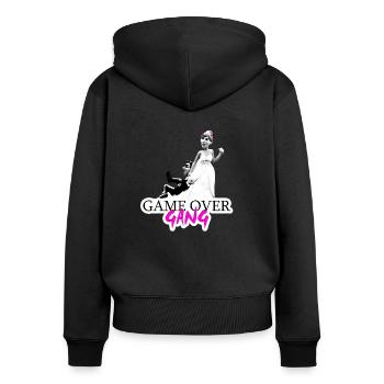 Fun Shirt Women Bachelorette Party - Women's Premium Organic Zip Hoodie - black - Back - Julia (174cm)