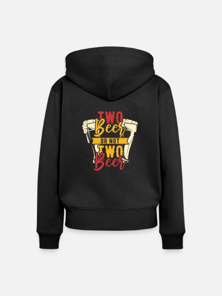 BIER PHILOSOPHIE - Frauen Premium Bio Zip Hoodie - Schwarz
