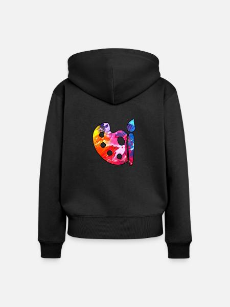 Maler - Frauen Premium Bio Zip Hoodie - Schwarz