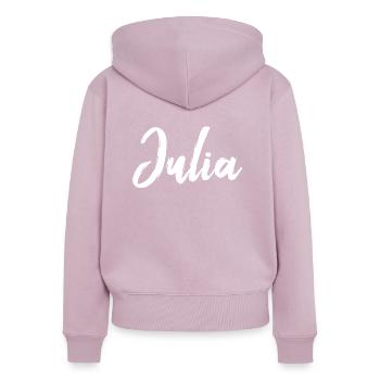 Julia partner look Romeo and Juliet - Women's Premium Organic Zip Hoodie - dusky pink - Back - Julia (174cm)
