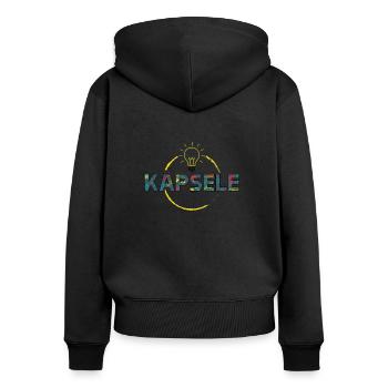 Käpsele Schwabe schwäbisch schwäbisches Geschenk - Frauen Premium Bio Zip Hoodie - Schwarz - Hinten - Julia (174cm)