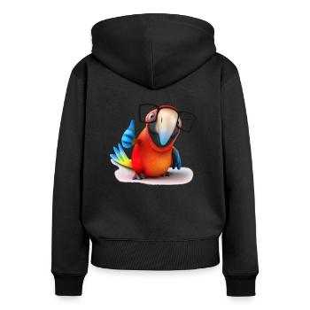 Parrot - Women's Premium Organic Zip Hoodie - black - Back - Julia (174cm)