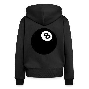 Black ball billiard 8 2509 - Women's Premium Organic Zip Hoodie - black - Back - Julia (174cm)