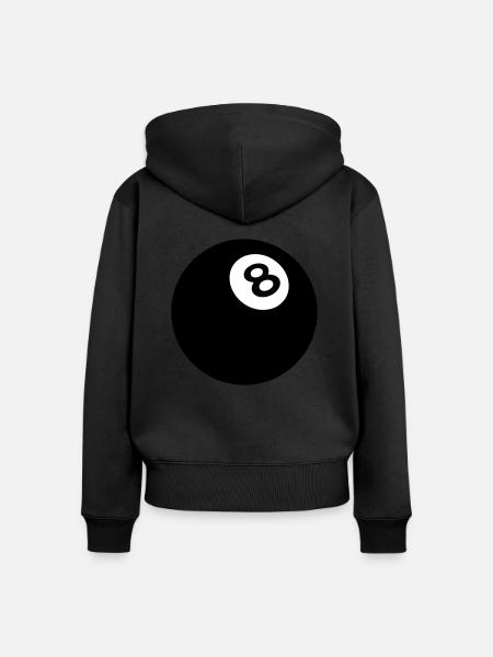 Black ball billiard 8 2509 - Women's Premium Organic Zip Hoodie - black