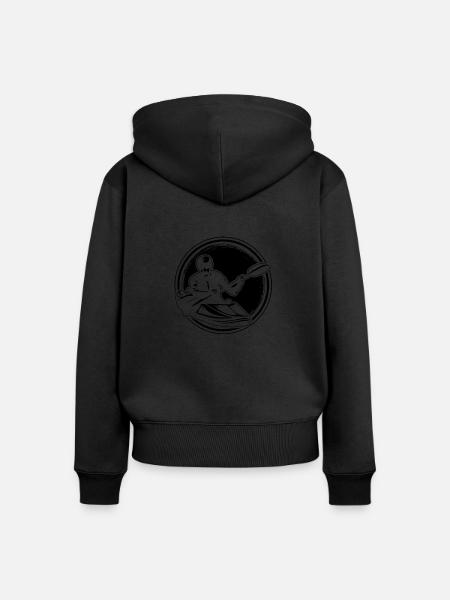 Canoë kayak de pagaie | Cadeaux de pagaie en eau vive - Sweat à capuche zippé Premium bio Femme - noir
