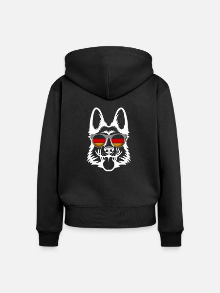 Elsässisch - Frauen Premium Bio Zip Hoodie - Schwarz