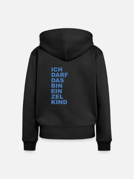 Einzelkind - Frauen Premium Bio Zip Hoodie - Schwarz