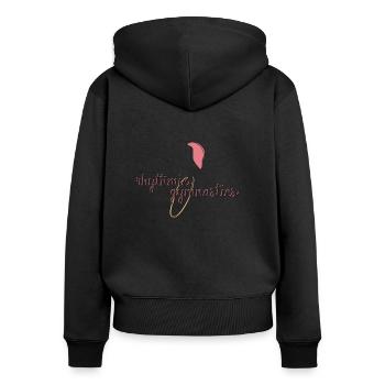 Cadeau de gymnastique rythmique Gymnastique Sports - Sweat à capuche zippé Premium bio Femme - noir - Dos - Julia (174cm)