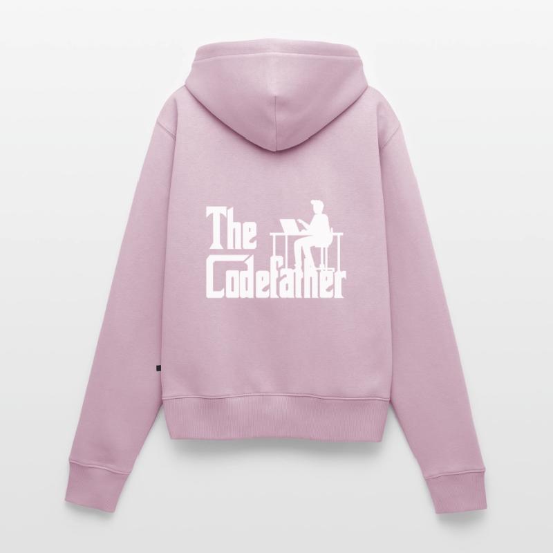 The Codefather Coding Programier Cadeau Sweat à capuche zippé Premium bio Femme