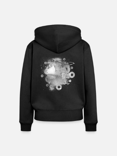 Abstract 7 - Frauen Premium Bio Zip Hoodie - Schwarz