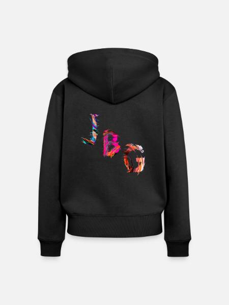 JBG - Frauen Premium Bio Zip Hoodie - Schwarz