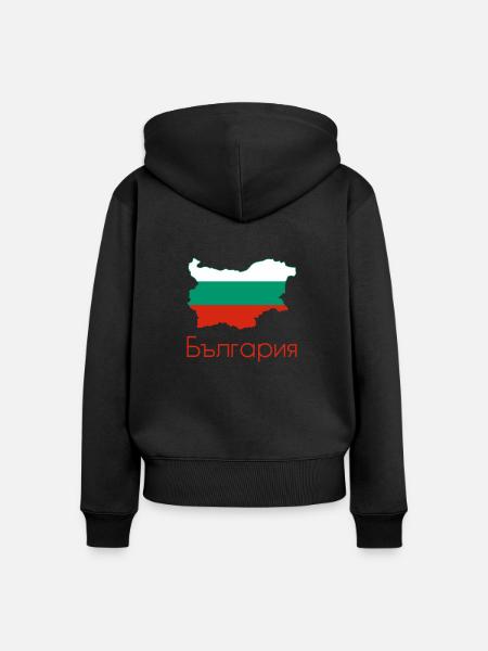 Bulgarien - Frauen Premium Bio Zip Hoodie - Schwarz