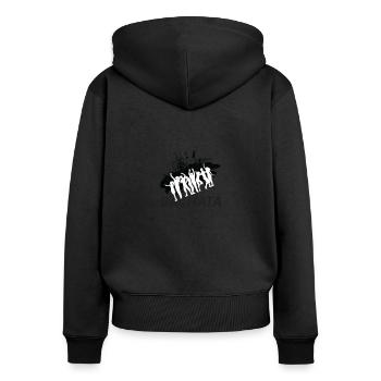 Bachata - Women's Premium Organic Zip Hoodie - black - Back - Julia (174cm)