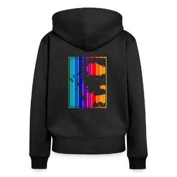 Film Joker - Sweat à capuche zippé Premium bio Femme - noir - Dos - Julia (174cm)
