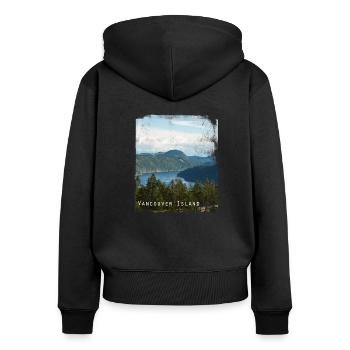 vancouver island - Women's Premium Organic Zip Hoodie - black - Back - Julia (174cm)