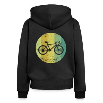 Vélo - Sweat à capuche zippé Premium bio Femme - noir - Dos - Julia (174cm)