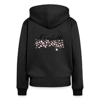 Confetti in the heart - Women's Premium Organic Zip Hoodie - black - Back - Julia (174cm)
