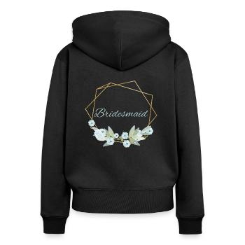Bridesmaid - Women's Premium Organic Zip Hoodie - black - Back - Julia (174cm)