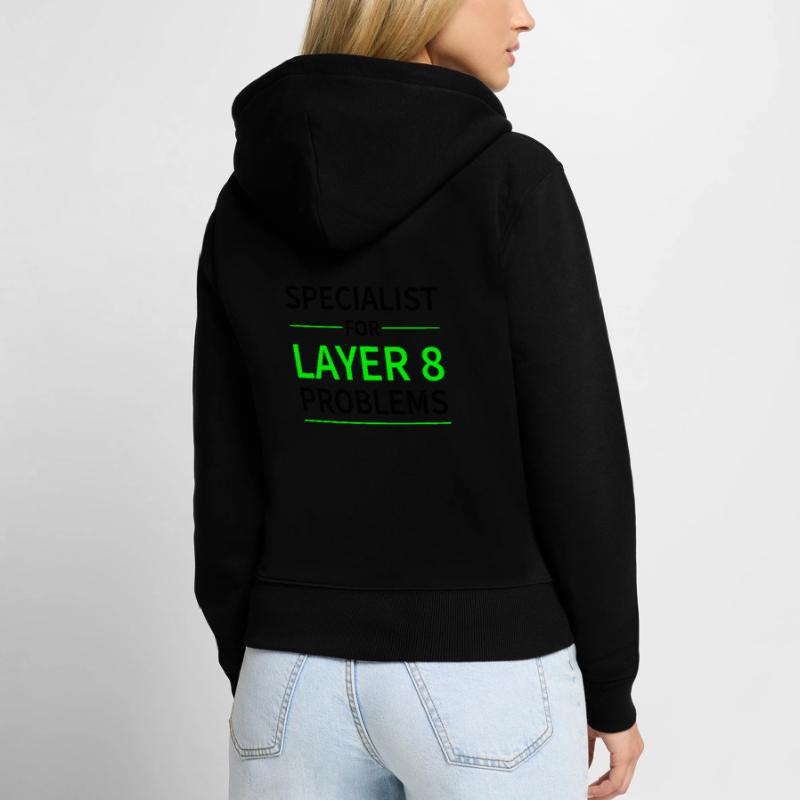 Specialist for layer 8 problems gift code Women's Premium Organic Zip Hoodie