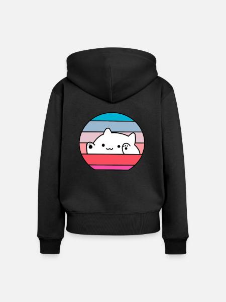 Bongo Cat - Frauen Premium Bio Zip Hoodie -