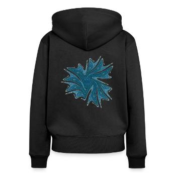 Seestern Seeigel Meerestiere Ozean Chaos 4285oce - Frauen Premium Bio Zip Hoodie - Schwarz - Hinten - Julia (174cm)