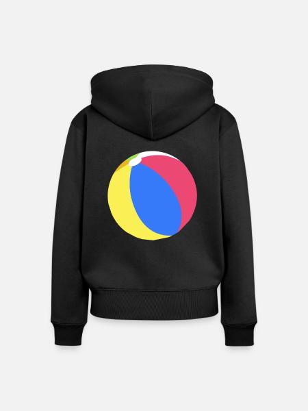 Beachball - Frauen Premium Bio Zip Hoodie - Schwarz