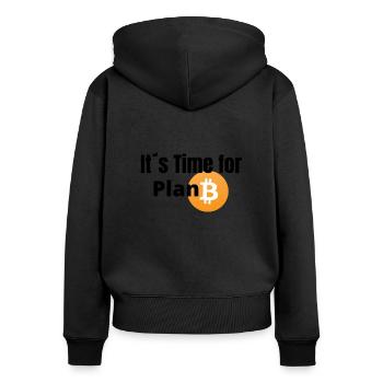 Bitcoin - Women's Premium Organic Zip Hoodie - black - Back - Julia (174cm)