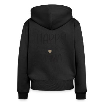 Happy birthday Mama - Frauen Premium Bio Zip Hoodie - Schwarz - Hinten - Julia (174cm)