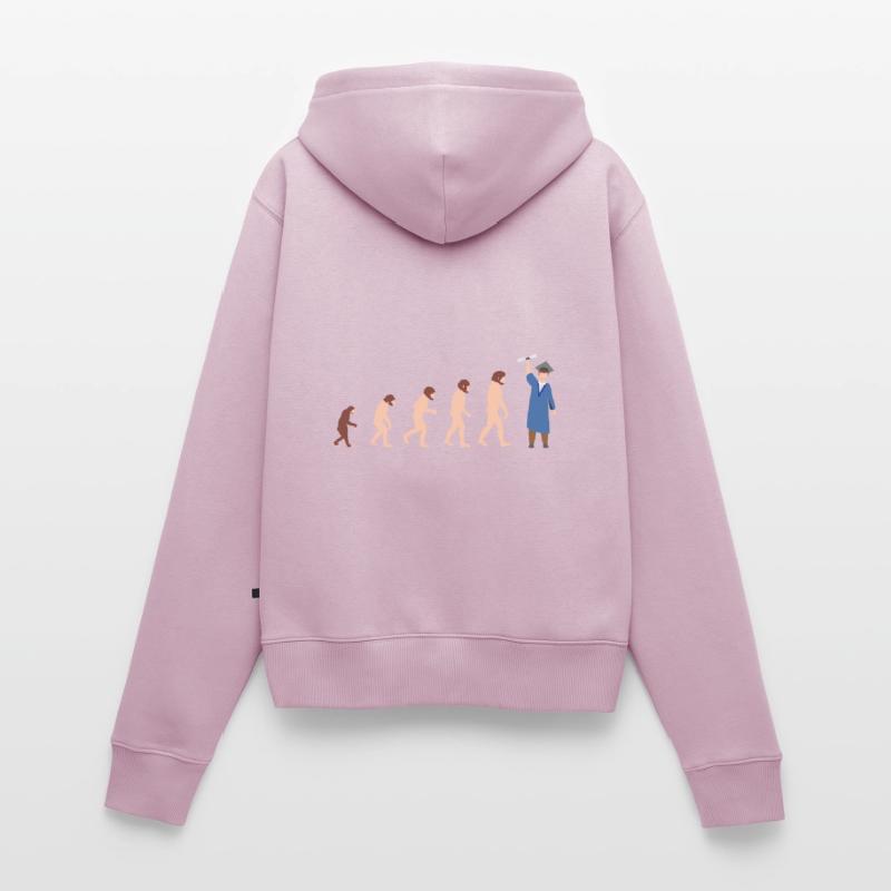 Evolution Abschluss Absolventen Bachelor Geschenk Frauen Premium Bio Zip Hoodie