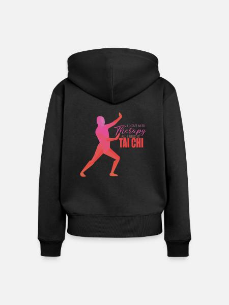 Tai Chi - Frauen Premium Bio Zip Hoodie - Schwarz