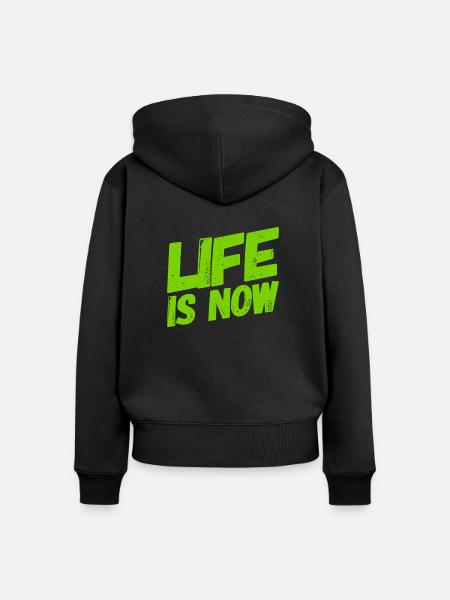 carpe diem - Frauen Premium Bio Zip Hoodie - Schwarz