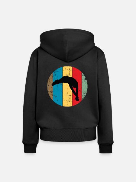 Taucher / Schwimmen - Frauen Premium Bio Zip Hoodie - Schwarz