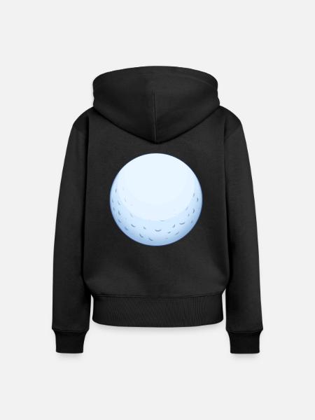 Golfball - Frauen Premium Bio Zip Hoodie - Schwarz