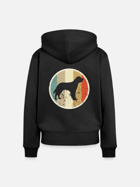 Deutsch Langhaar Jagdhund - Frauen Premium Bio Zip Hoodie - Schwarz