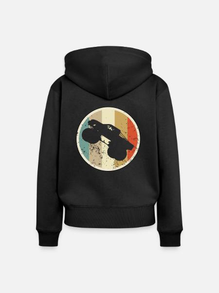 Monstertruck - Frauen Premium Bio Zip Hoodie - Schwarz