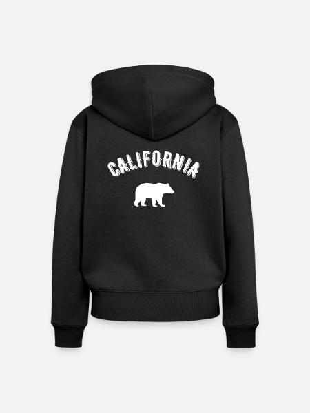 Kalifornien - Frauen Premium Bio Zip Hoodie - Schwarz